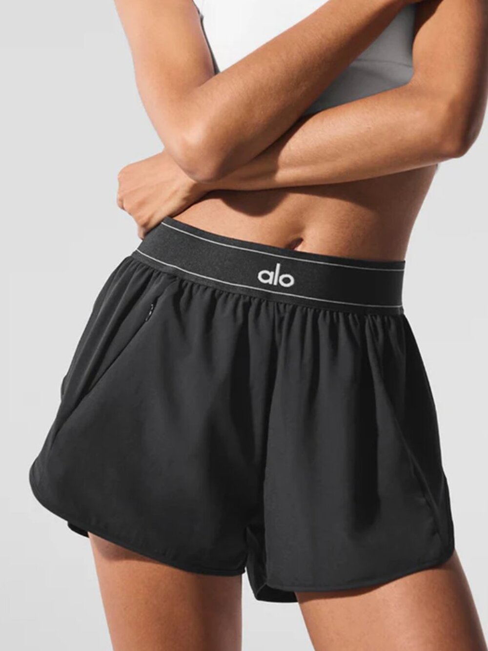 NWT | ALO Yoga Match Point Shorts Black🏌️‍♀️ High Waist Athletic Running Shorts